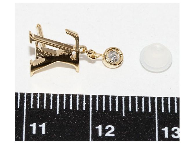 Louis Vuitton K18YG Diamond Ohrringe Golden Metallisch - Ansicht 3