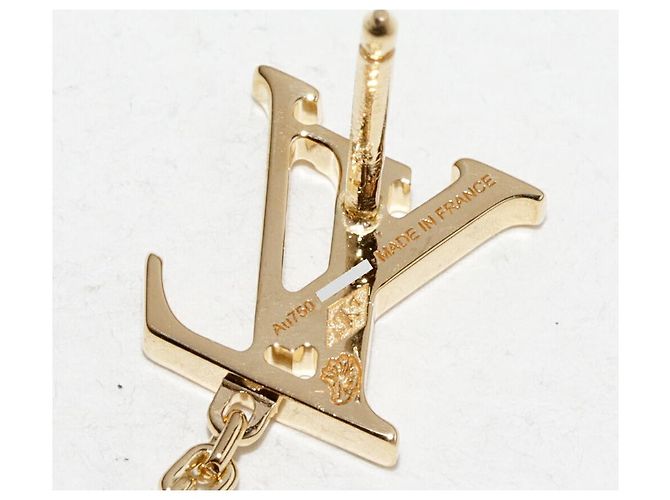 Louis Vuitton K18YG Diamond Ohrringe Golden Metallisch - Ansicht 4