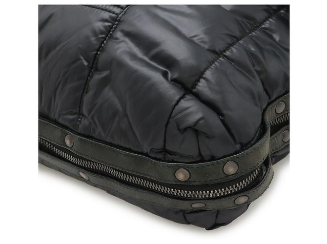 Borsa a tracolla in nylon e pelle Bottega Veneta Nero - vista 3