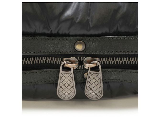 Borsa a tracolla in nylon e pelle Bottega Veneta Nero - vista 4