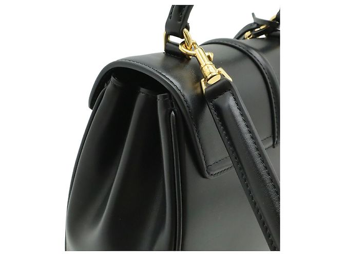 Céline Bolso Celine Mini 16 de piel de becerro Negro Oro - vista 4