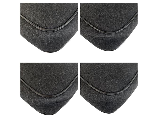 Bolsa de lã e nylon Prada Cinza - vista 4