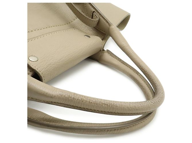 Céline Borsa Celine Leather Big Bag Small 2WAY Grigio - vista 4