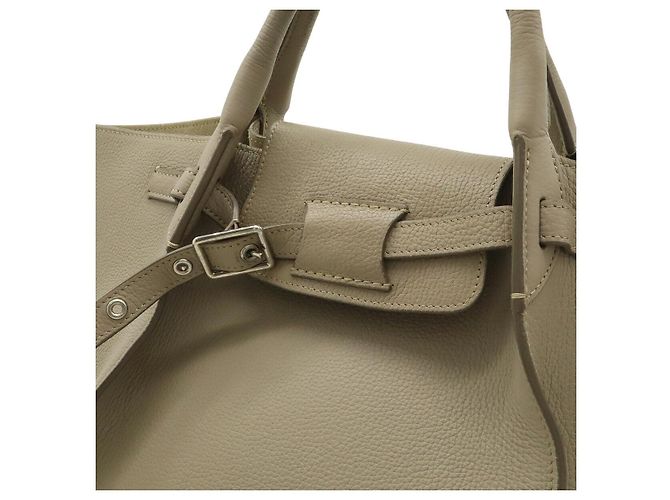 Céline Borsa Celine Leather Big Bag Small 2WAY Grigio - vista 9