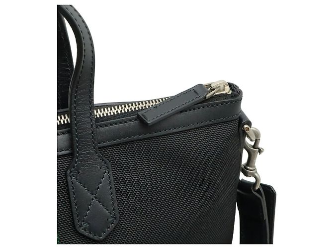 Gucci Nylon-Canvas-Leder Web Stripe Tote Bag Schwarz - Ansicht 5