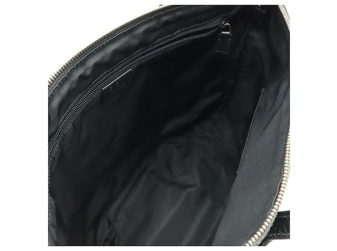 Gucci Nylon-Canvas-Leder Web Stripe Tote Bag Schwarz - Ansicht 6