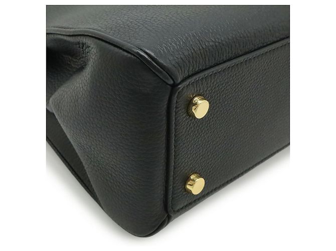 Céline Borsa a mano in pelle Celine 16 Small Nera Nero - vista 3