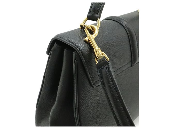 Céline Borsa a mano in pelle Celine 16 Small Nera Nero - vista 4