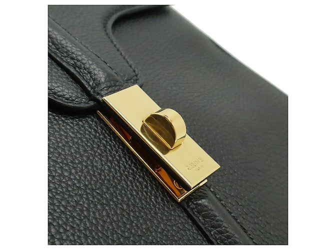 Céline Borsa a mano in pelle Celine 16 Small Nera Nero - vista 9