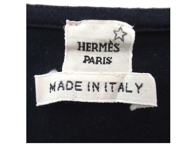 Hermès Camiseta de algodão Ex Libris Hermes Azul Azul marinho - vista 8