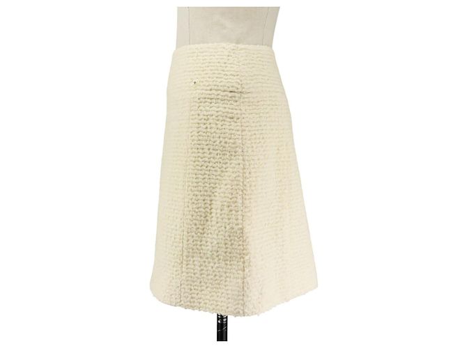 Timeless Conjunto 2way de tweed con botón Coco Mark Chanel Beige Crudo - vista 12