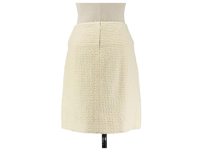 Timeless Conjunto 2way de tweed con botón Coco Mark Chanel Beige Crudo - vista 13
