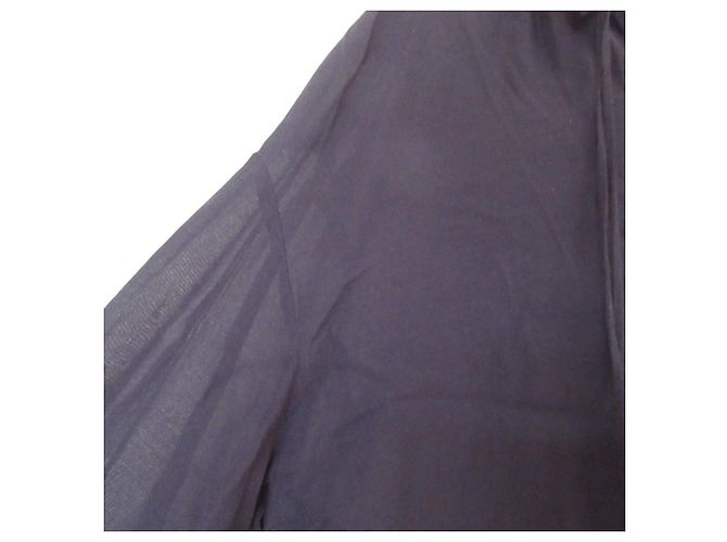 Autre Marque Blusa Noble de Manga Larga con Mangas Acampanadas Azul Azul marino - vista 4
