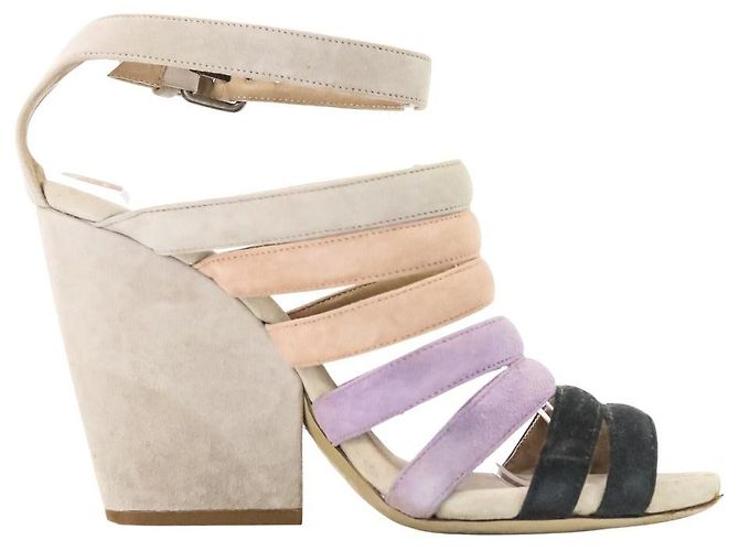 Sandali in pelle Dries Van Noten Multicolore - vista 4