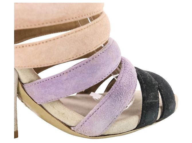 Sandali in pelle Dries Van Noten Multicolore - vista 8