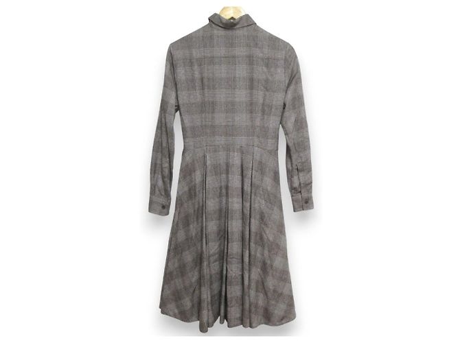Autre Marque Langes Hemdkleid aus Woll-Kaschmir-Mischung Aspesi Braun - Ansicht 2