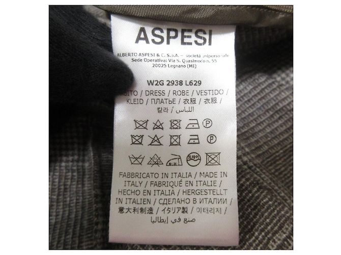 Autre Marque Langes Hemdkleid aus Woll-Kaschmir-Mischung Aspesi Braun - Ansicht 8