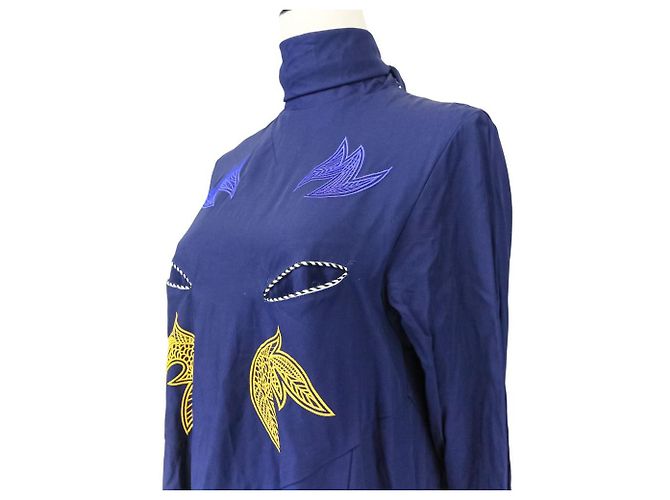 Autre Marque Vestido TOGA PULLA de rayón con bordados Azul Azul marino - vista 5