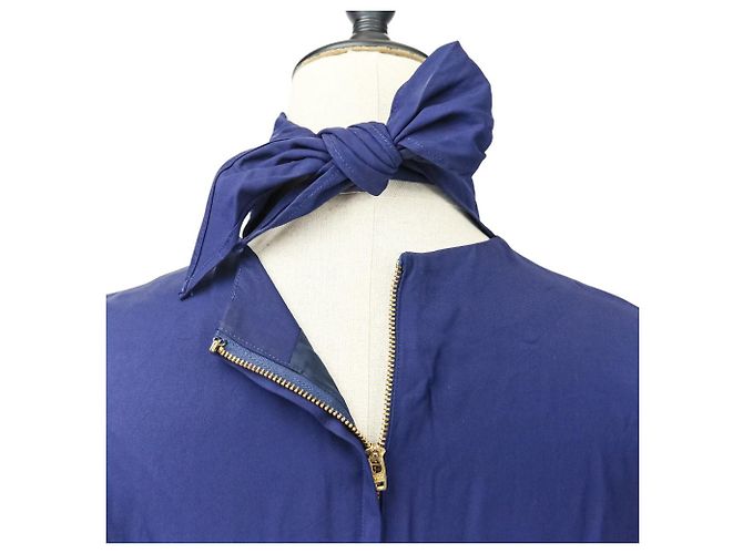 Autre Marque Vestido TOGA PULLA de rayón con bordados Azul Azul marino - vista 7