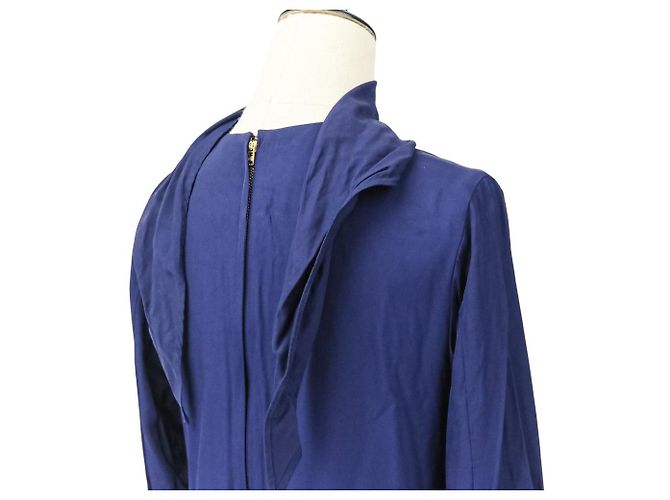 Autre Marque Vestido TOGA PULLA de rayón con bordados Azul Azul marino - vista 8