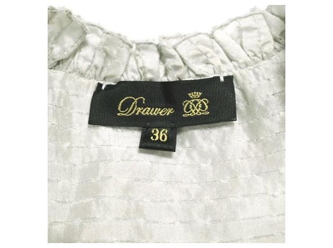 Autre Marque Camicia di seta con colletto a volant e bordo in organza Drawer Marrone Grigio - vista 4