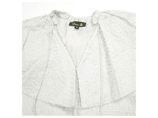 Autre Marque Camicia di seta con colletto a volant e bordo in organza Drawer Marrone Grigio - vista 5