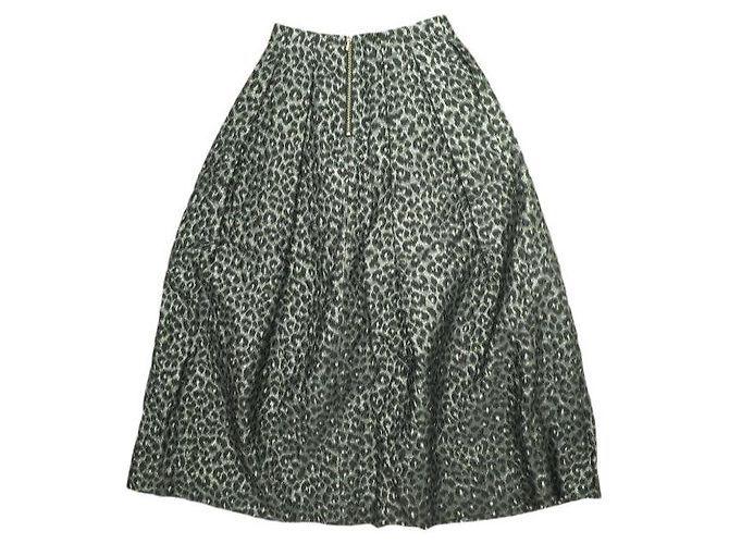 Autre Marque Falda de jacquard de leopardo Drawer Negro - vista 2