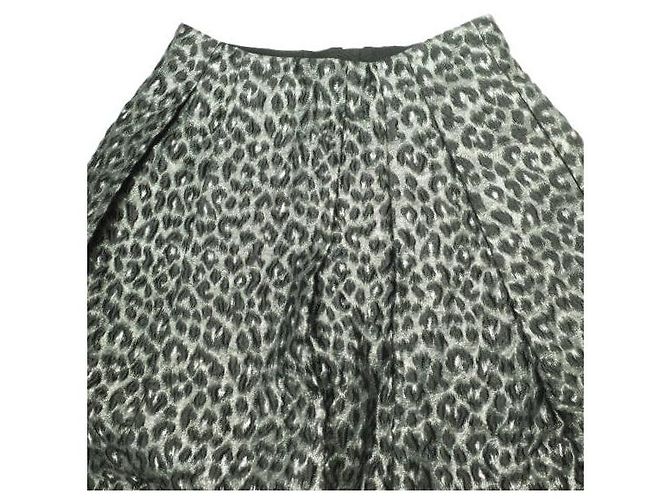 Autre Marque Falda de jacquard de leopardo Drawer Negro - vista 4