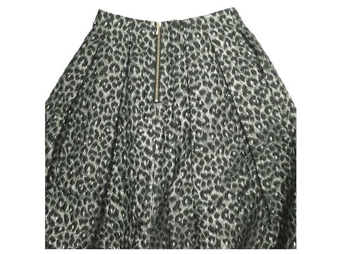 Autre Marque Falda de jacquard de leopardo Drawer Negro - vista 5