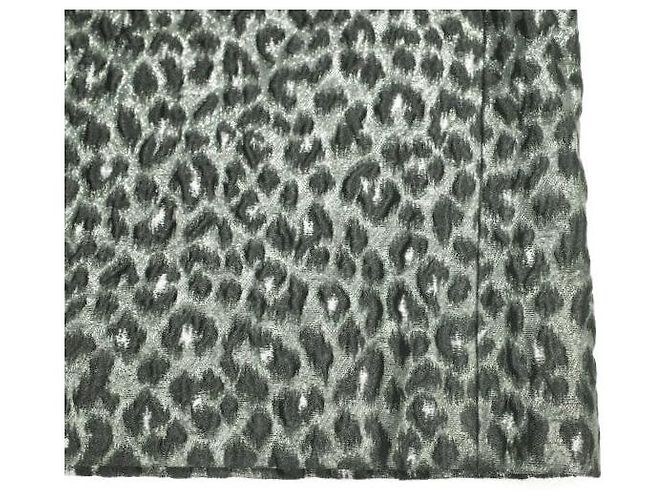 Autre Marque Falda de jacquard de leopardo Drawer Negro - vista 6
