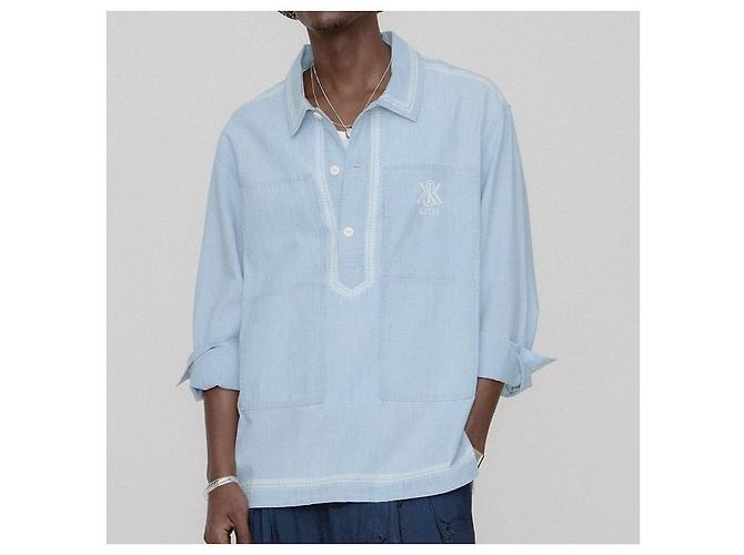 Autre Marque CAMISA KITH NYC CHAMBLAY PATERSON de mezcla de algodón Azul - vista 3