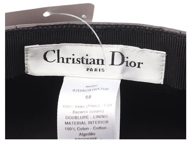 Chapéu de couro Dior Preto - vista 4