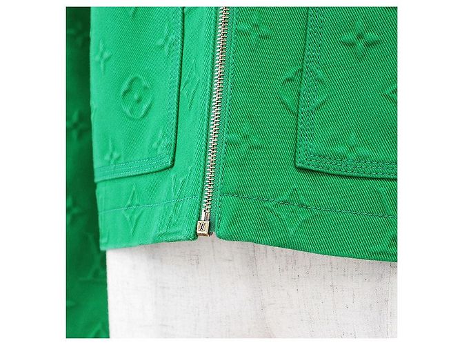 Chaqueta vaquera de mezcla de algodón Monogram Louis Vuitton Verde - vista 12