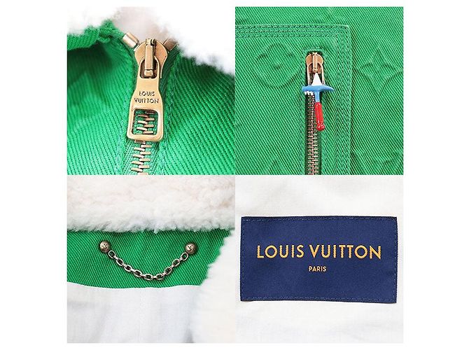 Chaqueta vaquera de mezcla de algodón Monogram Louis Vuitton Verde - vista 4