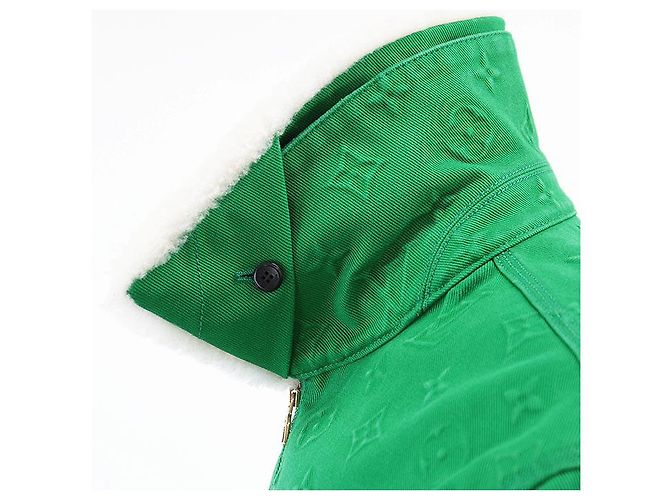 Chaqueta vaquera de mezcla de algodón Monogram Louis Vuitton Verde - vista 8