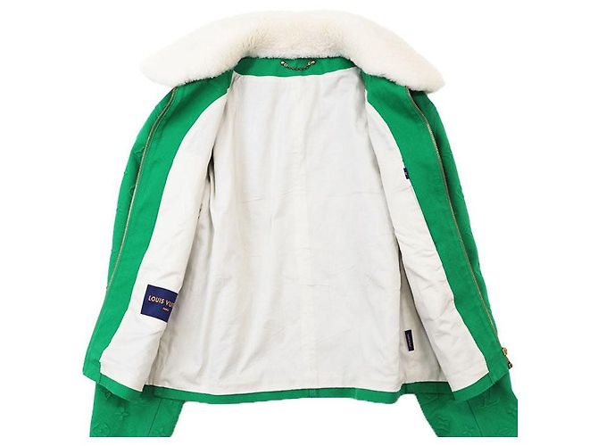 Chaqueta vaquera de mezcla de algodón Monogram Louis Vuitton Verde - vista 9