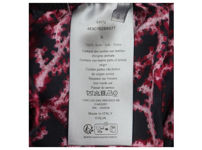 Short de seda Dior Preto Rosa - vista 9