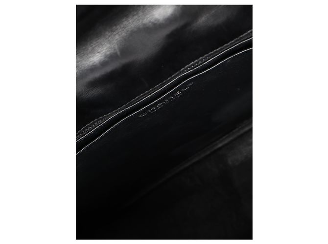 Chanel Borsa Classic Single Flap jumbo trapuntata in vernice nera 2009 Nero - vista 5