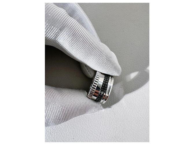 Boucheron Quatre Black Series Platin & Keramik Ring Silber - Ansicht 4