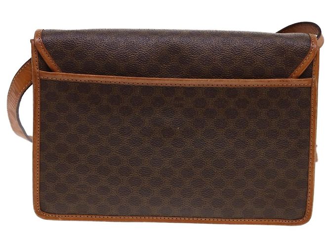 Céline Celine Vintage Macadam Canvas and Leather Marrone - vista 2