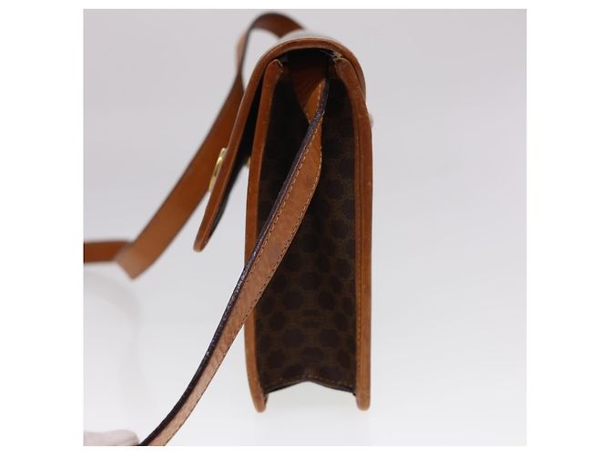 Céline Celine Vintage Macadam Canvas and Leather Marrone - vista 3