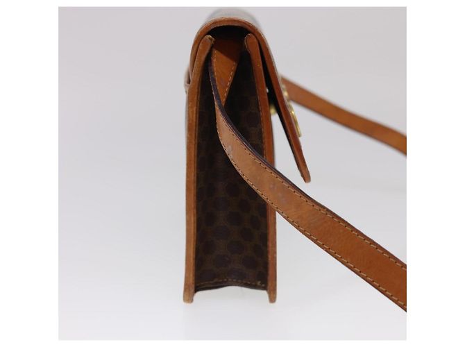 Céline Celine Vintage Macadam Canvas and Leather Marrone - vista 4