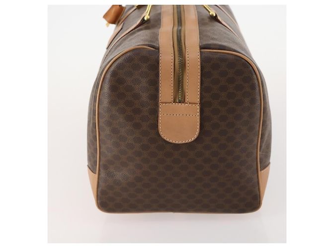 Céline Celine Vintage Duffle Canvas and Leather Marron - vue 3