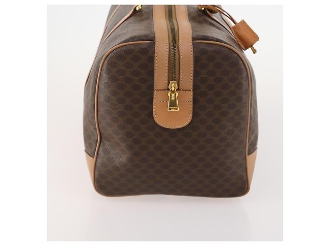Céline Celine Vintage Duffle Canvas and Leather Marron - vue 4
