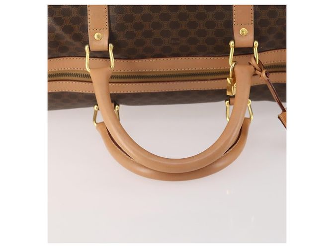 Céline Celine Vintage Duffle Canvas and Leather Marron - vue 7