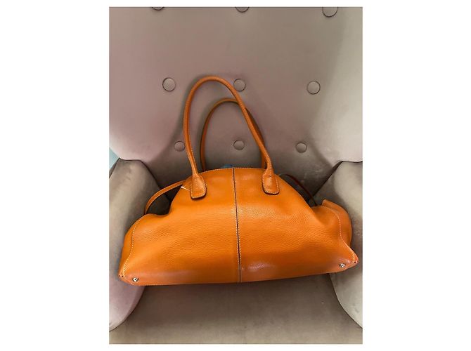 Tod's Borsa in pelle granulata arancione - vista 2
