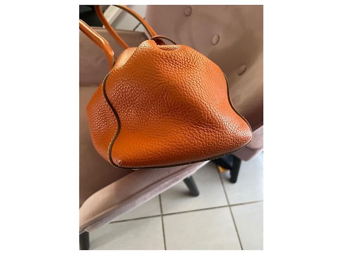 Tod's Borsa in pelle granulata arancione - vista 3