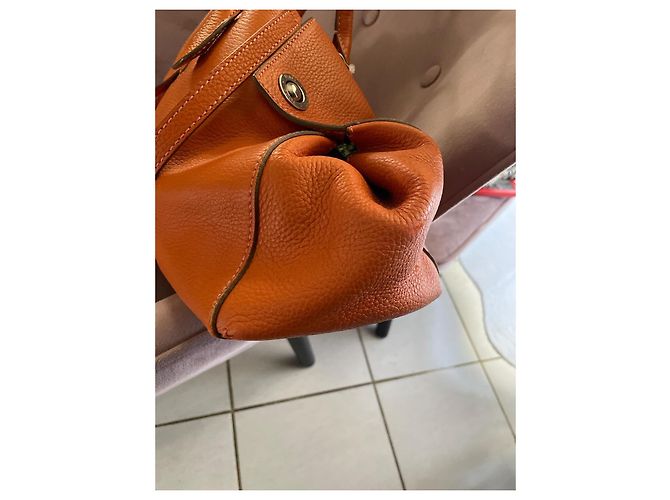 Tod's Borsa in pelle granulata arancione - vista 4