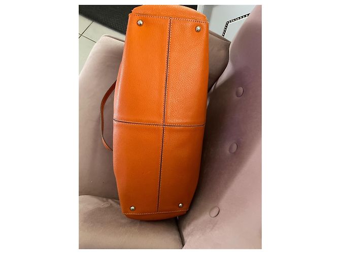 Tod's Borsa in pelle granulata arancione - vista 5