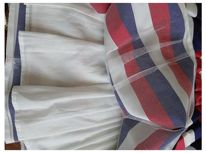 Autre Marque Piccola Doll Gestreiftes Mädchenkleid Weiß Rot Blau - Ansicht 2